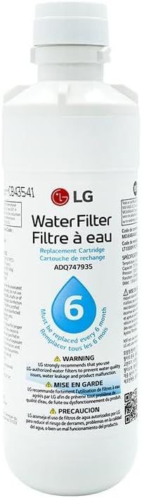 Provides a clean, catalog-style view of the LG water filter replacement cartridge on a white background with no additional graphics or text overlays.