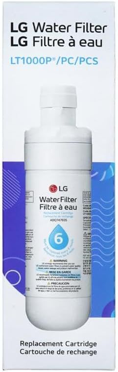 Provides a clean, catalog-style view of the LG water filter replacement cartridge to show the product clearly without distractions.
