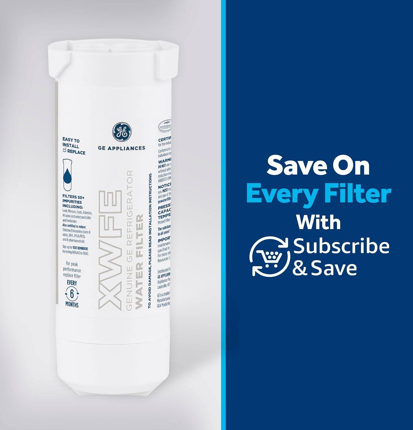 Promotes a subscription service that offers cost savings on replacement filters, encouraging recurring purchases and customer loyalty.