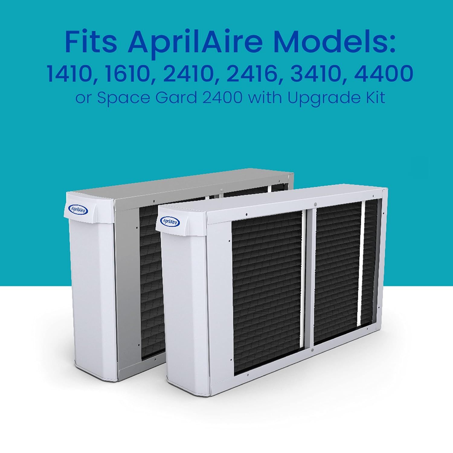 Communicates which AprilAire models this product is compatible with, helping shoppers confirm it will work with their existing system.