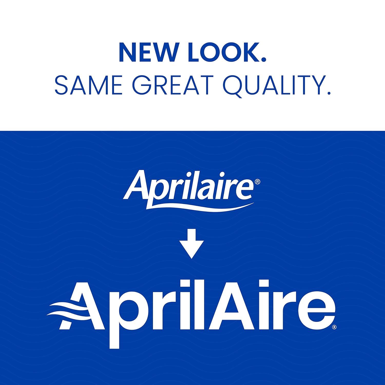 Communicates that the brand has updated its visual identity (logo) while reassuring shoppers that the product quality remains unchanged.