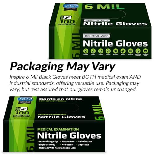Communicates that the same gloves are available in different packaging options (Industrial Grade and Medical Examination) to help shoppers understand product versatility and choose the right variant…