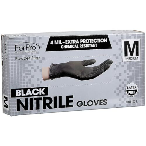 Communicates multiple key product benefits including thickness, chemical resistance, powder-free design, and latex-free composition to help shoppers understand the gloves protective features and…