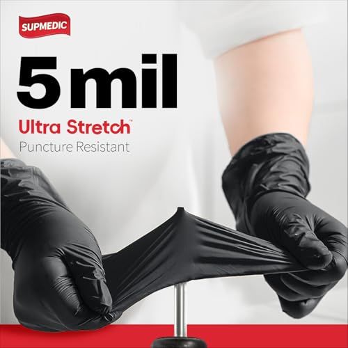 Demonstrates the glove's exceptional stretchability and puncture resistance to reassure buyers of durability and flexibility for demanding tasks.