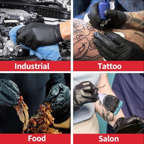 Demonstrates the versatility of the gloves by showing they can be used across multiple professional environments and use cases, reassuring shoppers of the product's wide-ranging utility.