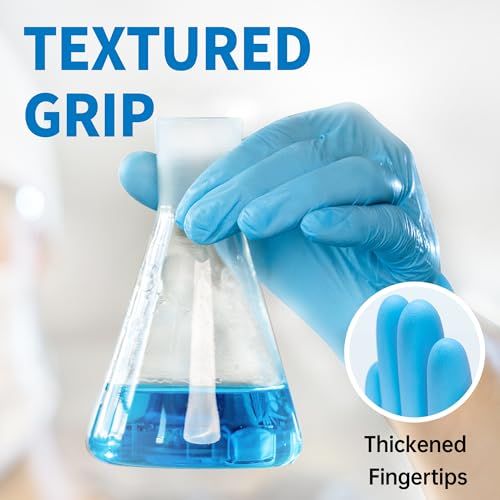 Highlights the physical design features of the glove—textured grip and thickened fingertips—to reassure shoppers of enhanced control and durability during use.