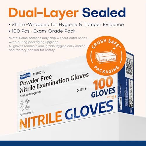 Communicates multiple product benefits including hygiene protection through dual-layer sealing, tamper evidence, crush-safe packaging, and bulk quantity to reassure shoppers of safety and value.