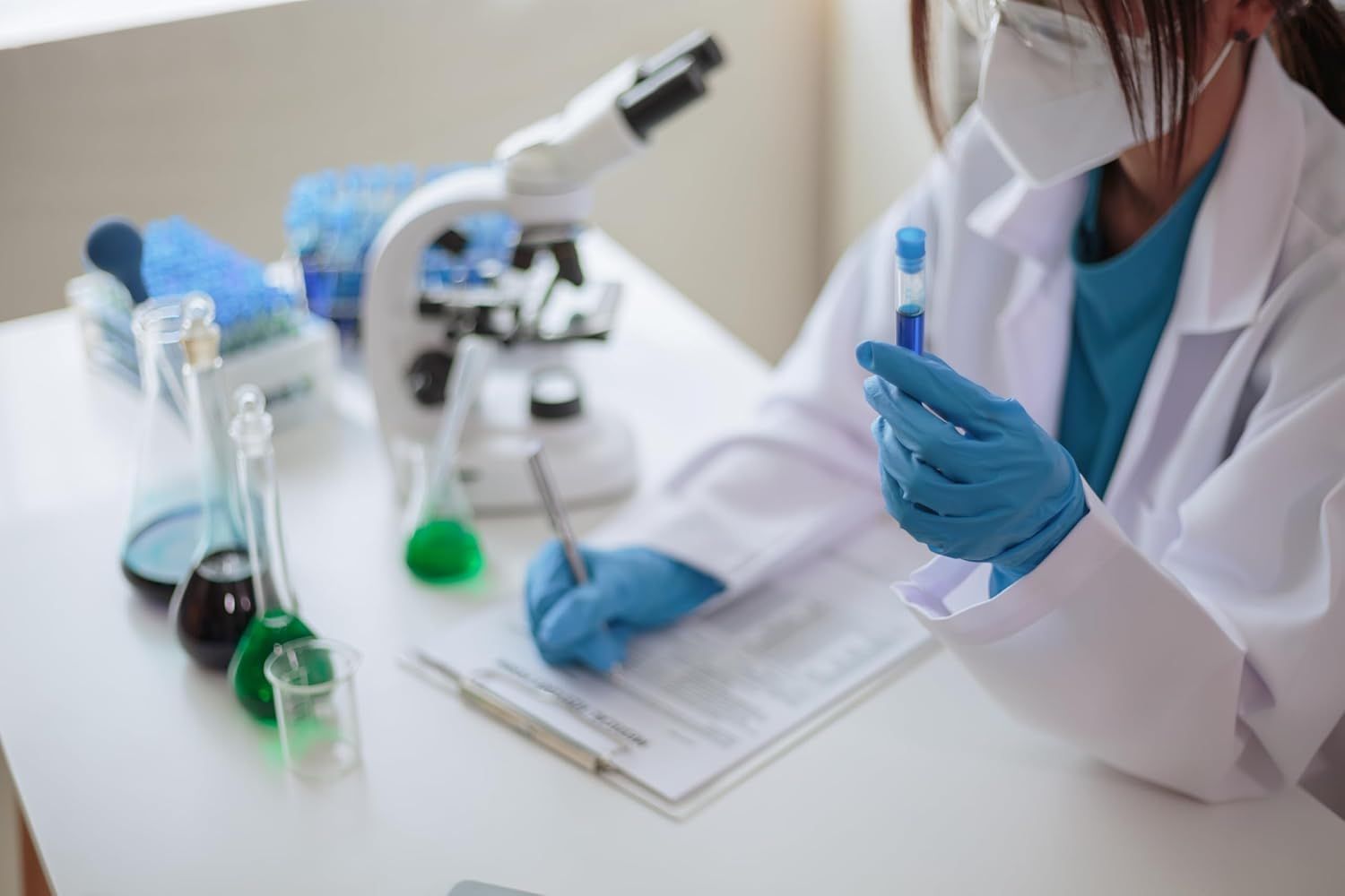 Shows the product being used in a real-world laboratory environment to demonstrate its professional application and build credibility with shoppers.