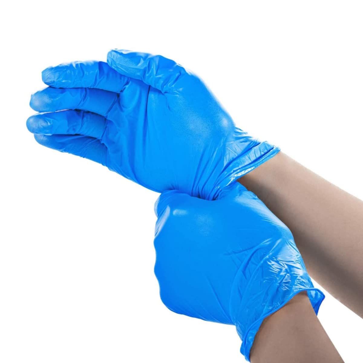 Provides a clean, catalog-style view of the disposable gloves to show the product clearly without distractions.