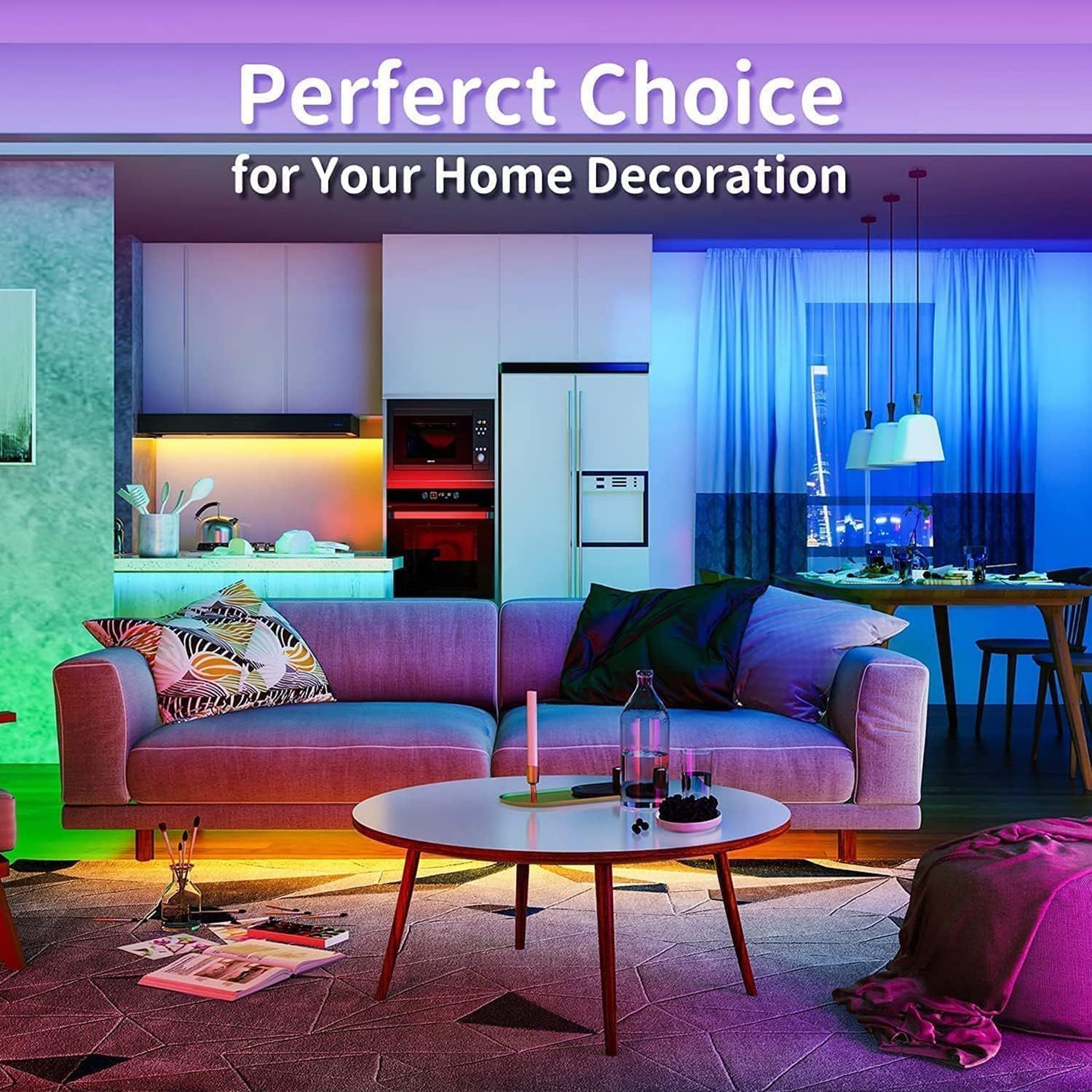 Communicates that the product (likely LED lighting or smart home lighting) is perfect for enhancing home decor and creating an attractive, modern living space.