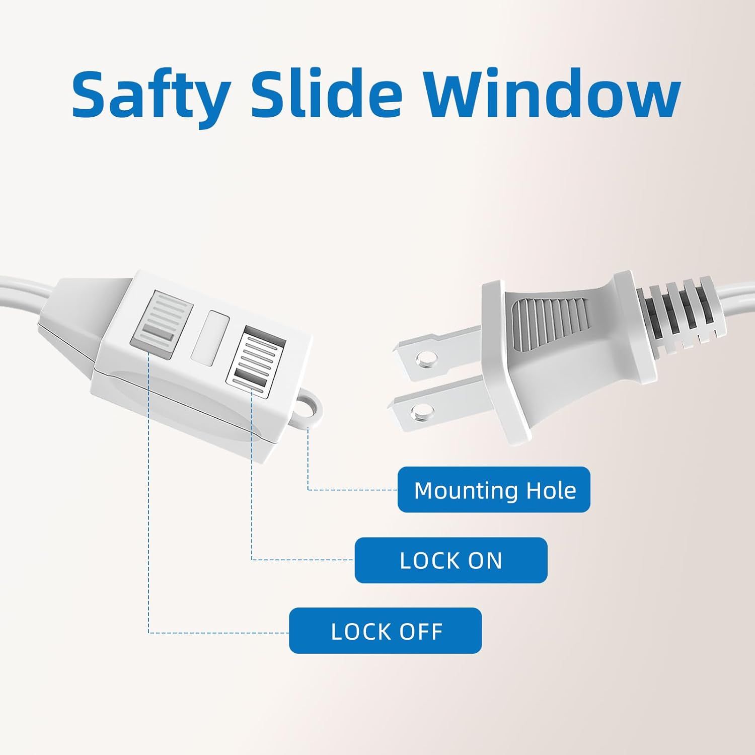 Breaks down the physical components of the safety slide window feature, showing shoppers how the locking mechanism and mounting system work to provide secure window installation.