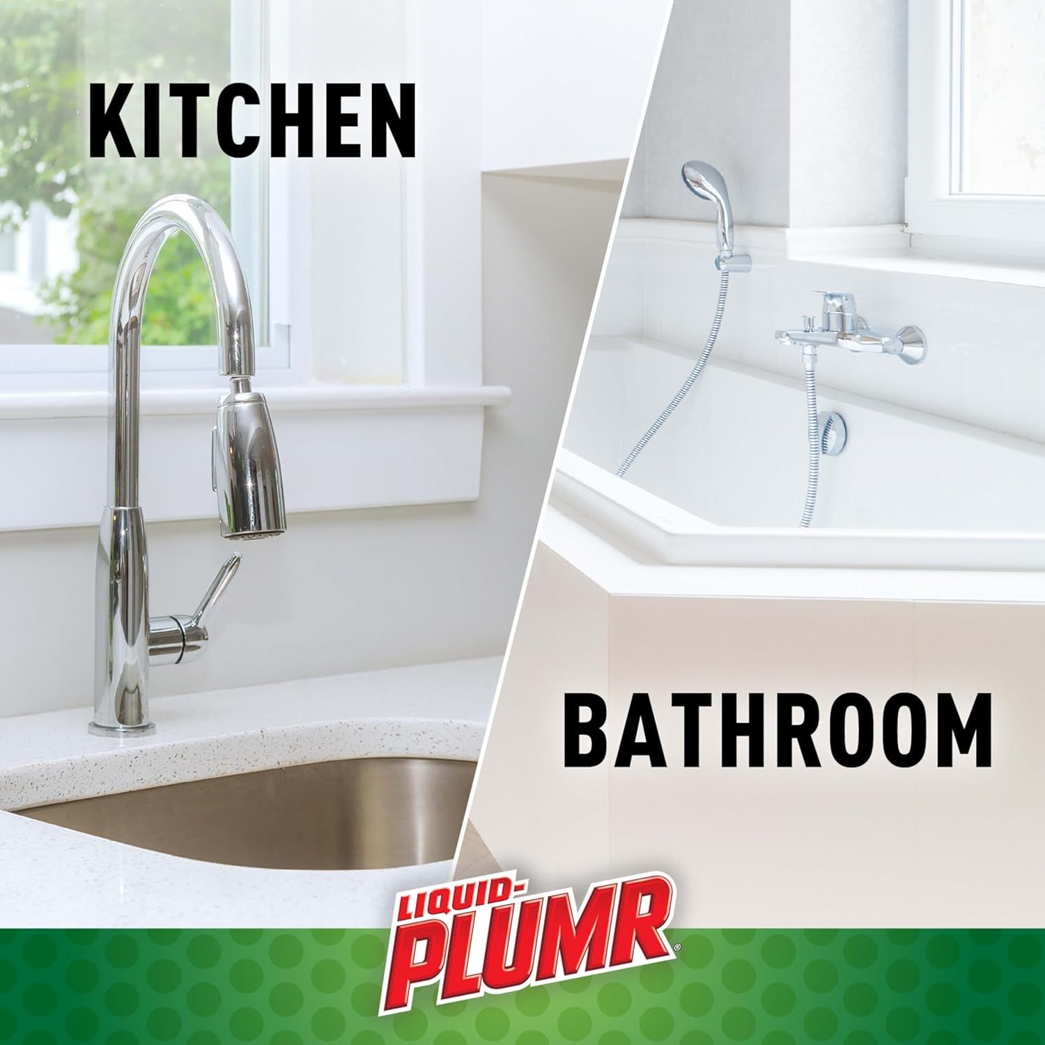 Demonstrates the product's versatility by showing it can be used in multiple rooms—both kitchen and bathroom—to reassure shoppers of its wide applicability.