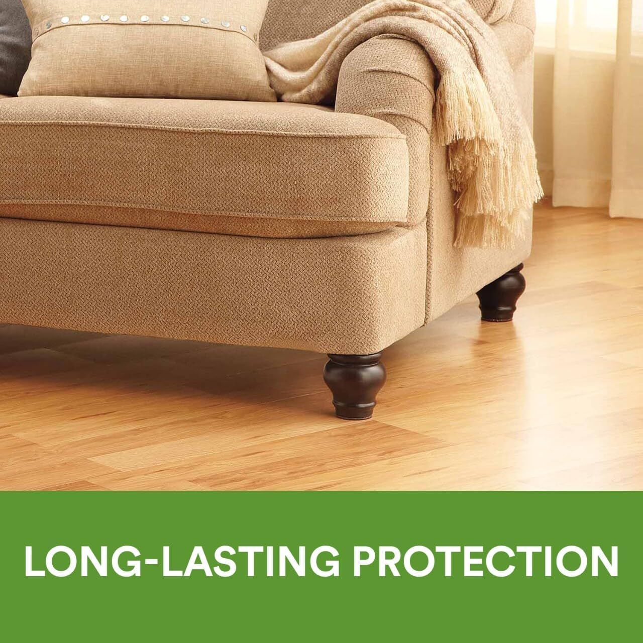 Communicates that the product provides durable, long-lasting protection for furniture, reassuring shoppers about the product's longevity and protective qualities.
