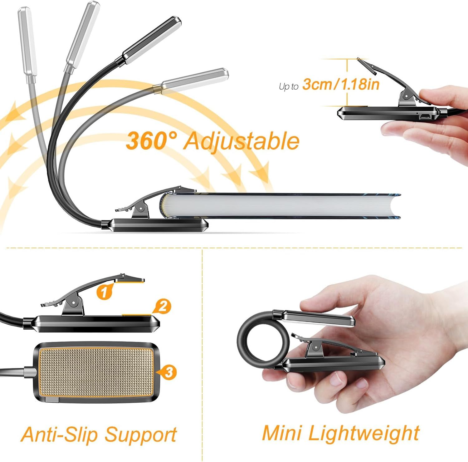 Communicates multiple key benefits of the product including its flexible adjustability, wide opening capacity, stability features, and compact portability to demonstrate versatility and convenience.