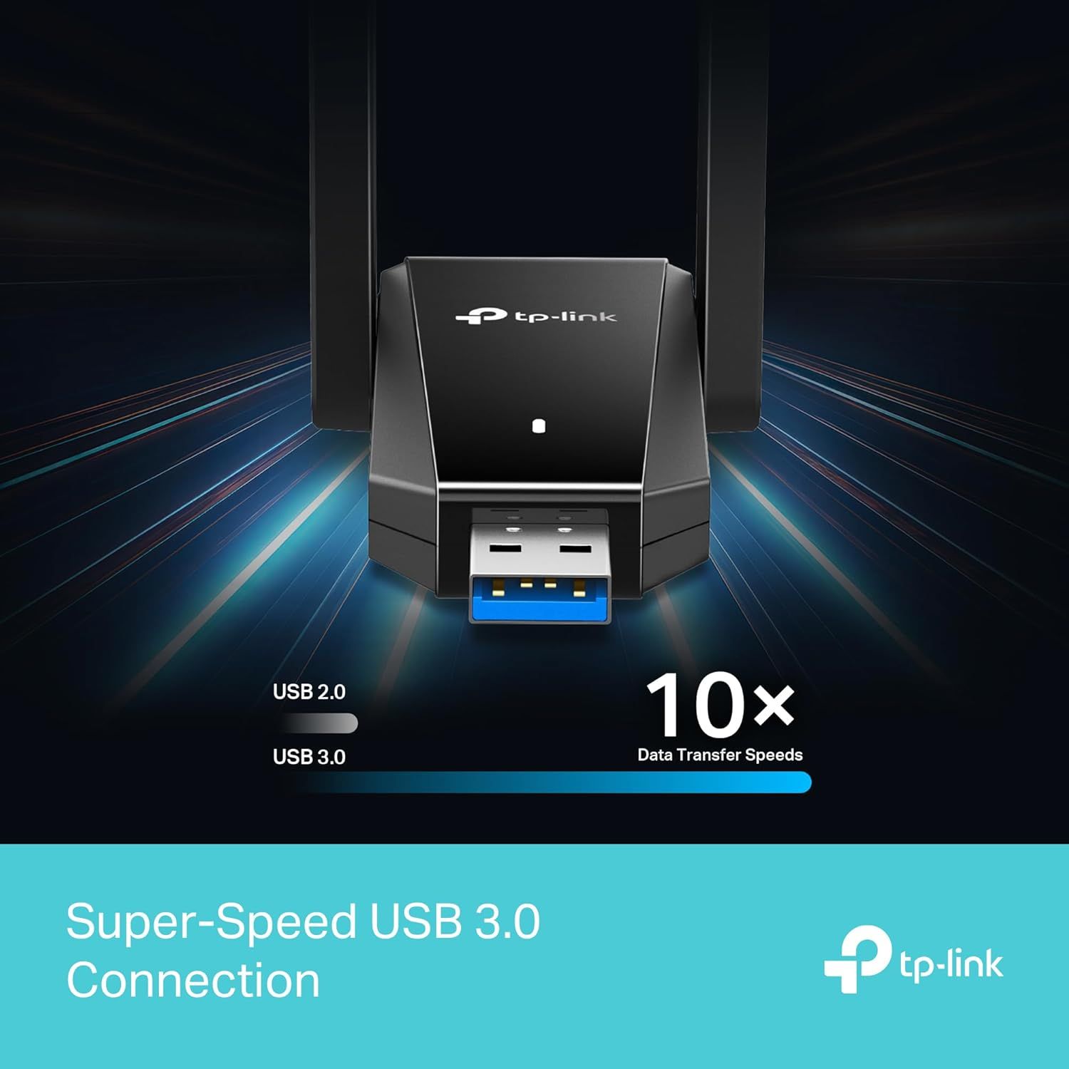 Communicates the performance superiority of USB 3.0 technology, showing it delivers 10 times faster data transfer speeds compared to USB 2.0 to reassure shoppers of enhanced efficiency. Highlights…