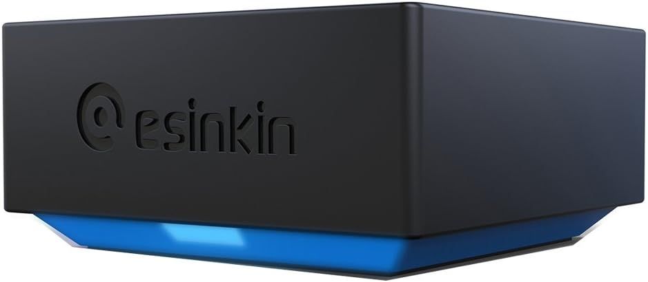 Provides a clean, catalog-style product image showing the Esinkin device from an angle to display its design and branding without distractions.