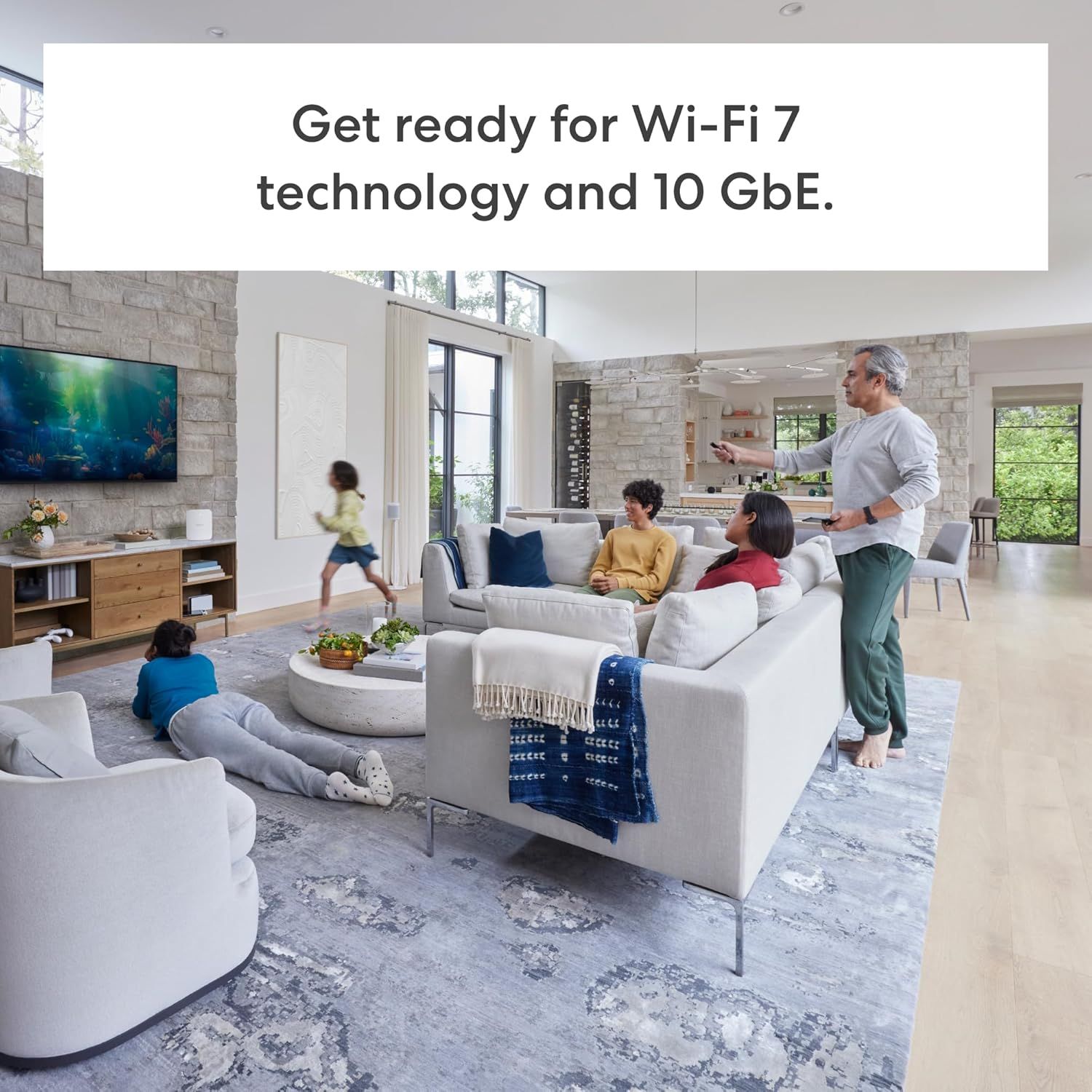 Communicates the product's advanced Wi-Fi 7 technology and 10 GbE speed capability to reassure shoppers they're getting cutting-edge connectivity for their home network.