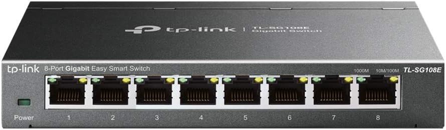 Provides a clean, catalog-style view of the network switch on a white background with no text overlays or design elements, allowing shoppers to see the product's physical appearance and port…