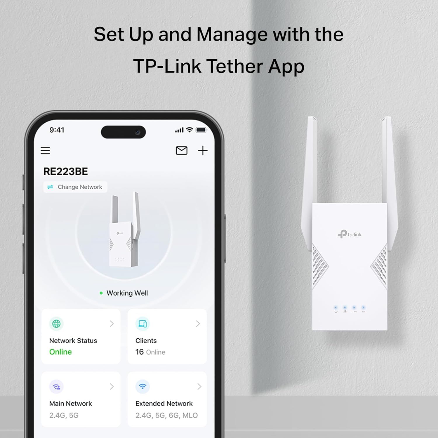 Demonstrates how to set up and manage the TP-Link router using the Tether mobile app, reassuring shoppers that the product is easy to configure and monitor. Highlights the convenience of managing…