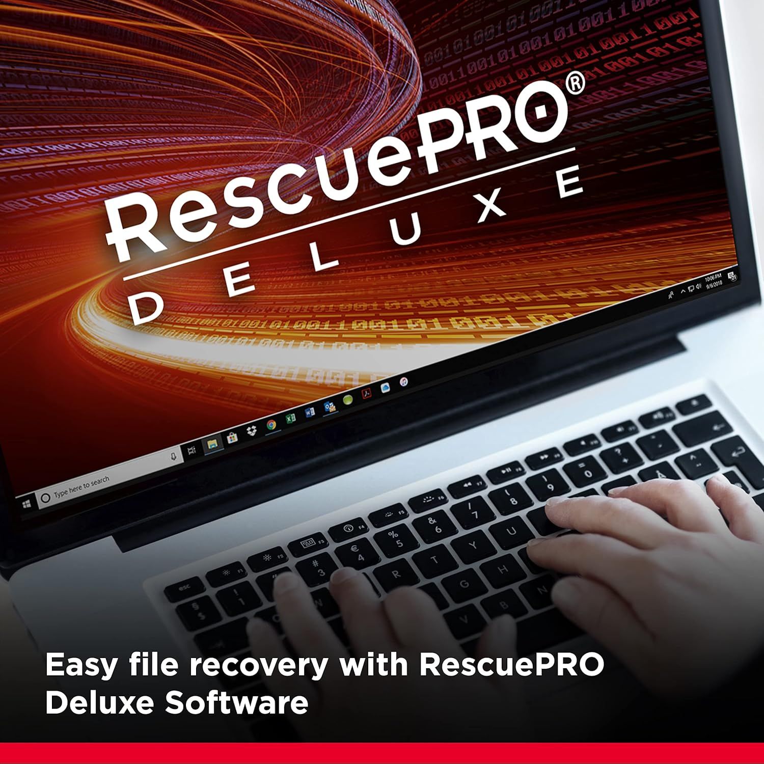 Communicates the core benefit of the RescuePRO Deluxe software—easy file recovery—to reassure shoppers that the product simplifies data recovery tasks.