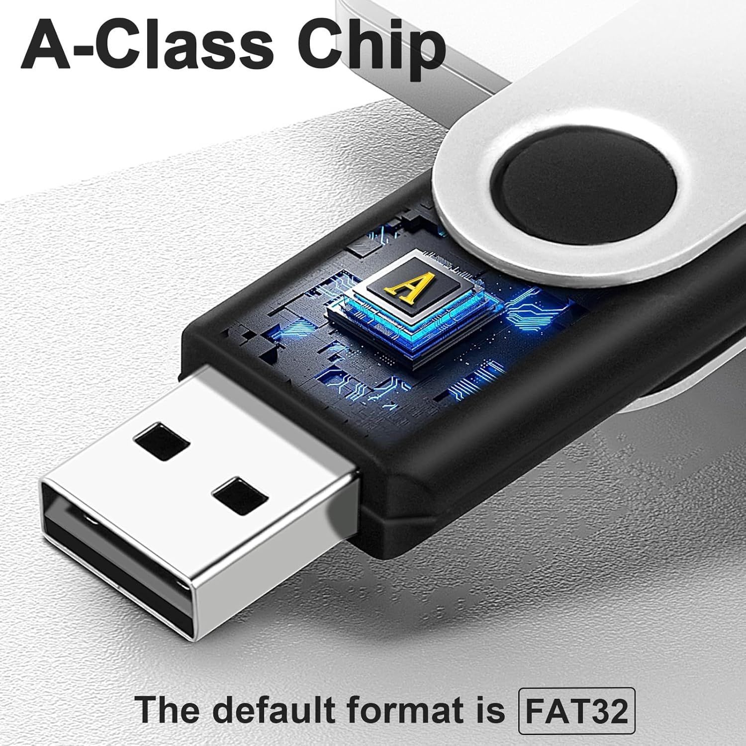 Highlights the advanced internal chip technology (A-Class Chip) to communicate superior performance and quality, reassuring shoppers of the product's technical capabilities. Communicates the premium…