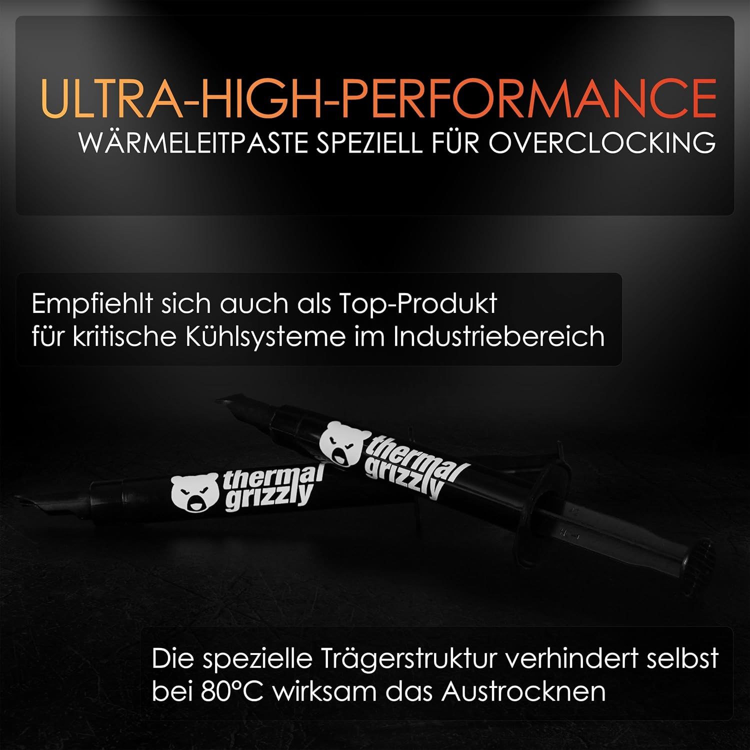 Communicates multiple distinct benefits of the thermal paste: its ultra-high performance for overclocking, suitability for critical industrial cooling systems, and special carrier structure that…