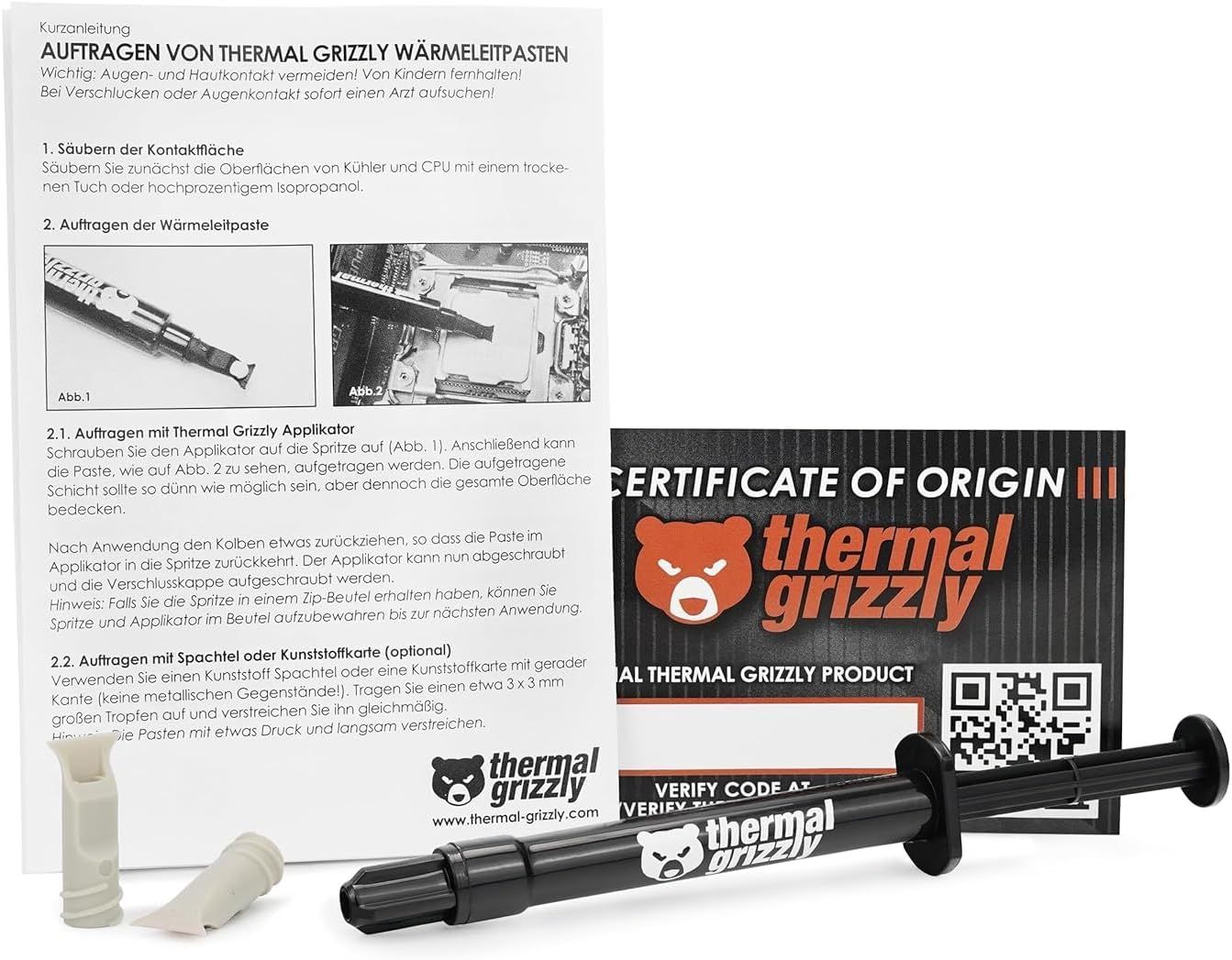 This image provides detailed instructions on how to properly apply Thermal Grizzly thermal paste, guiding users through the setup process to ensure correct installation and optimal performance. The…