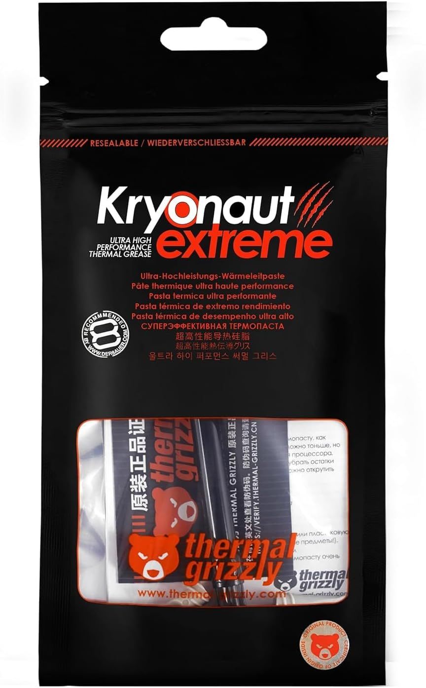 Shows the customer exactly what they will receive in the package—a resealable bag containing Kryonaut Extreme thermal grease—to set clear expectations about the product contents.