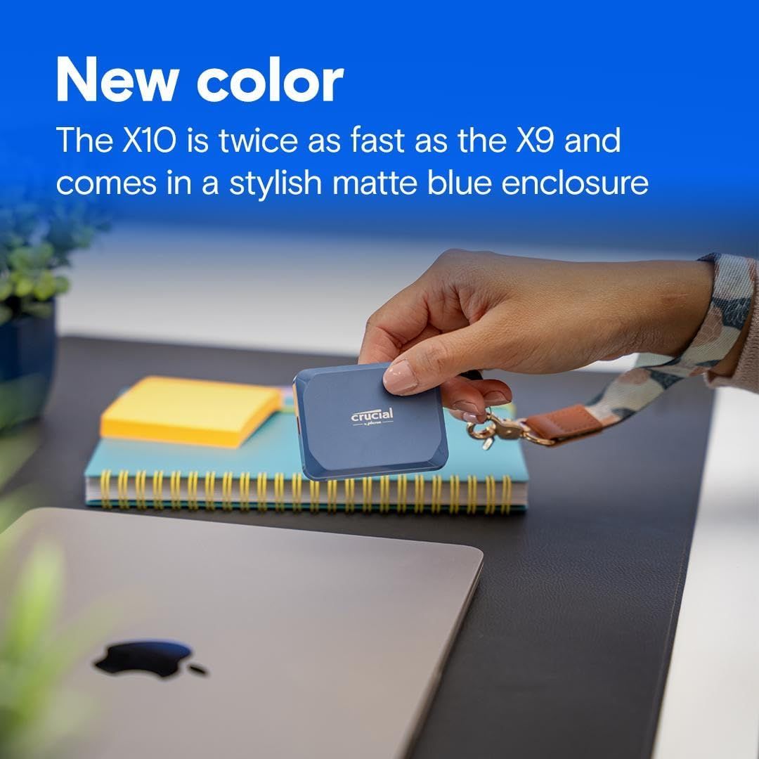 Communicates that the X10 model is twice as fast as the competing X9 model while highlighting the new stylish matte blue color option to differentiate and position superiority. Showcases the…