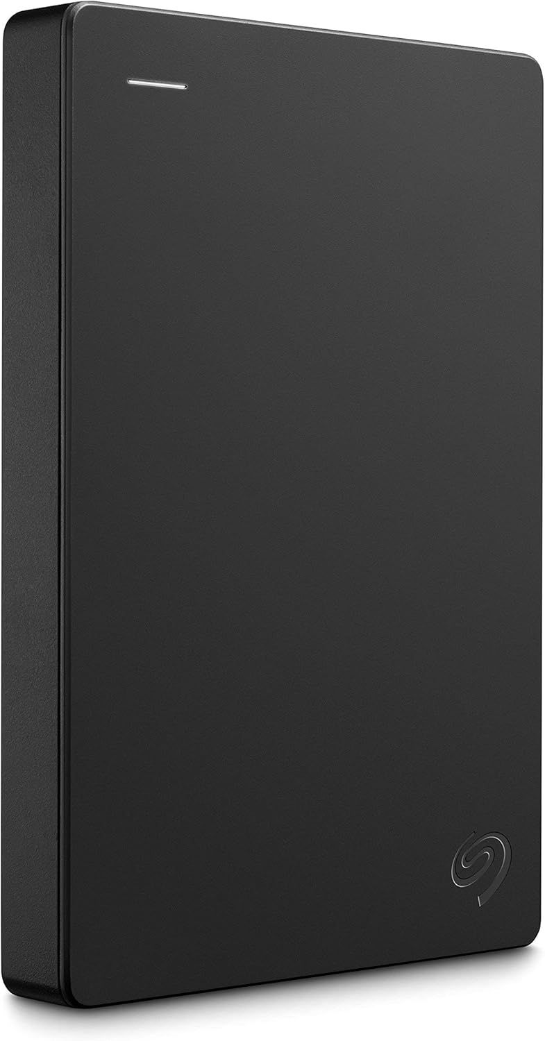 Provides a clear, distraction-free view of the external hard drive's design and form factor on a white background for catalog-style presentation.
