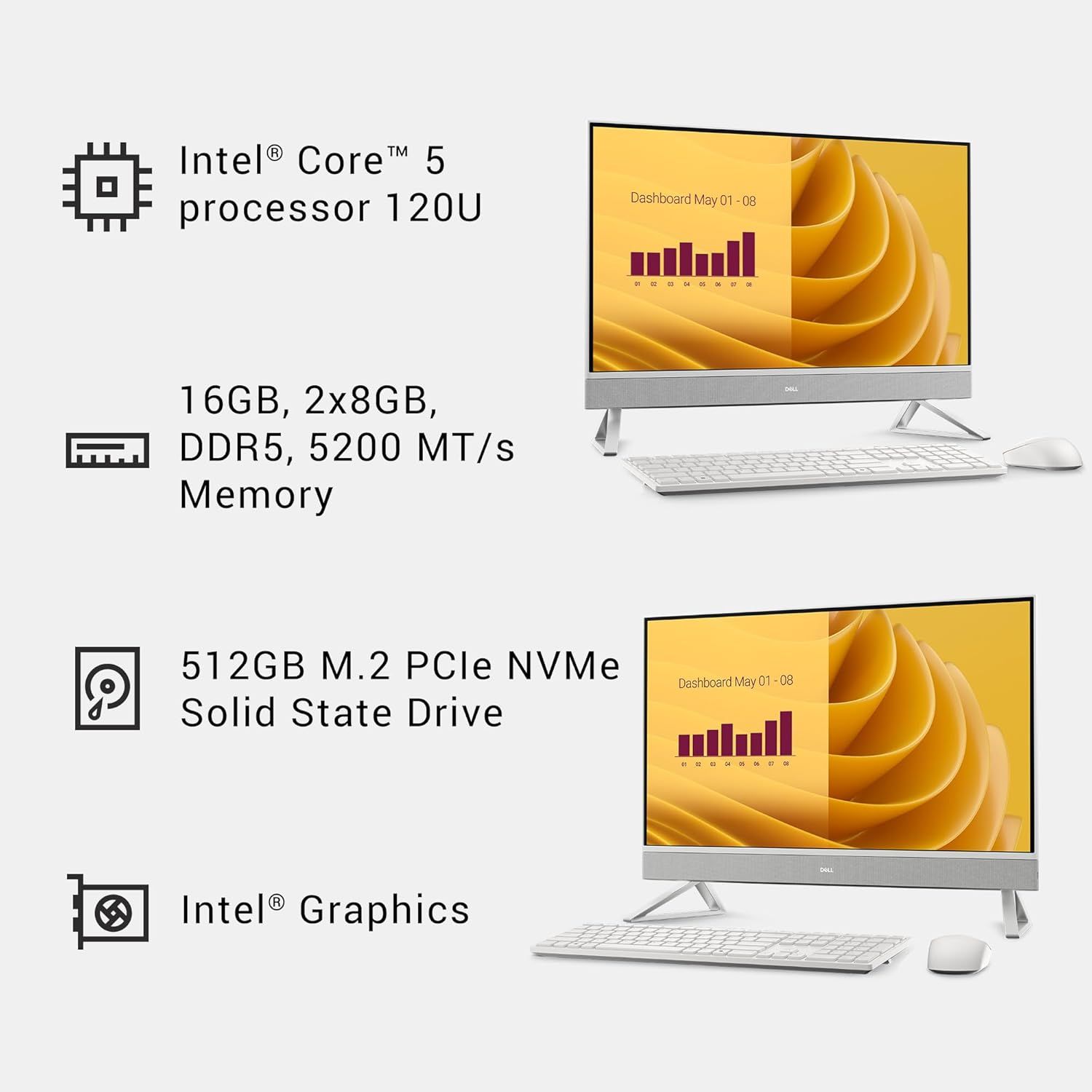 Communicates the computer's key technical specifications across processor, memory, storage, and graphics to help shoppers understand the performance capabilities and value of the system.