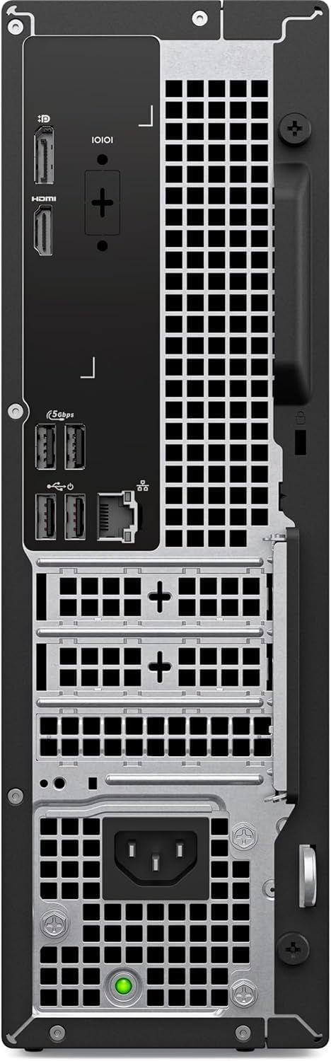Shows the back panel layout of the device, highlighting all physical ports, connectors, ventilation grilles, and power components to help shoppers understand connectivity options and physical…