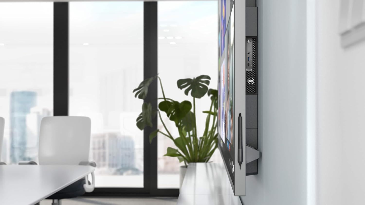 Demonstrates the product in a real-world professional office setting to help shoppers visualize how it fits into their workspace.