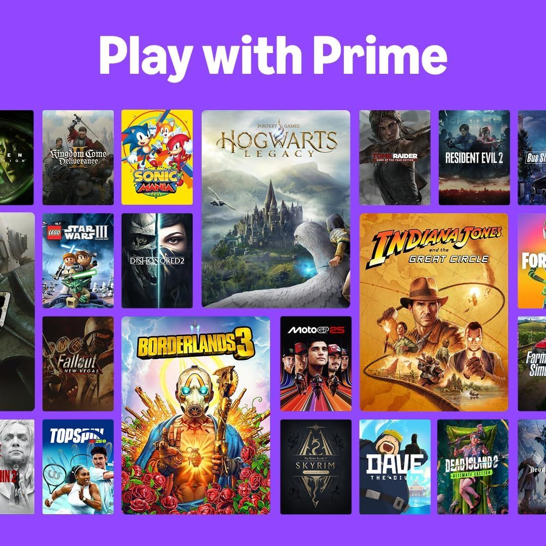 Showcases the breadth and variety of games available through Amazon Prime Gaming to communicate value and encourage membership or engagement with the Prime Gaming service.