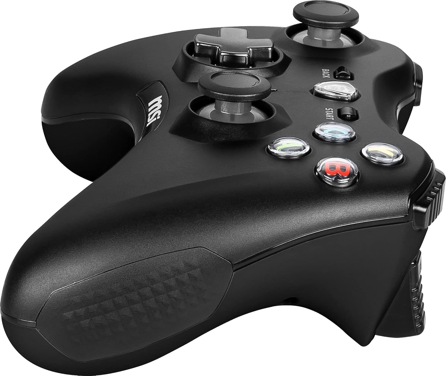 Provides a clear, distraction-free view of the gaming controller on a white background to show the product's design, buttons, and build quality.