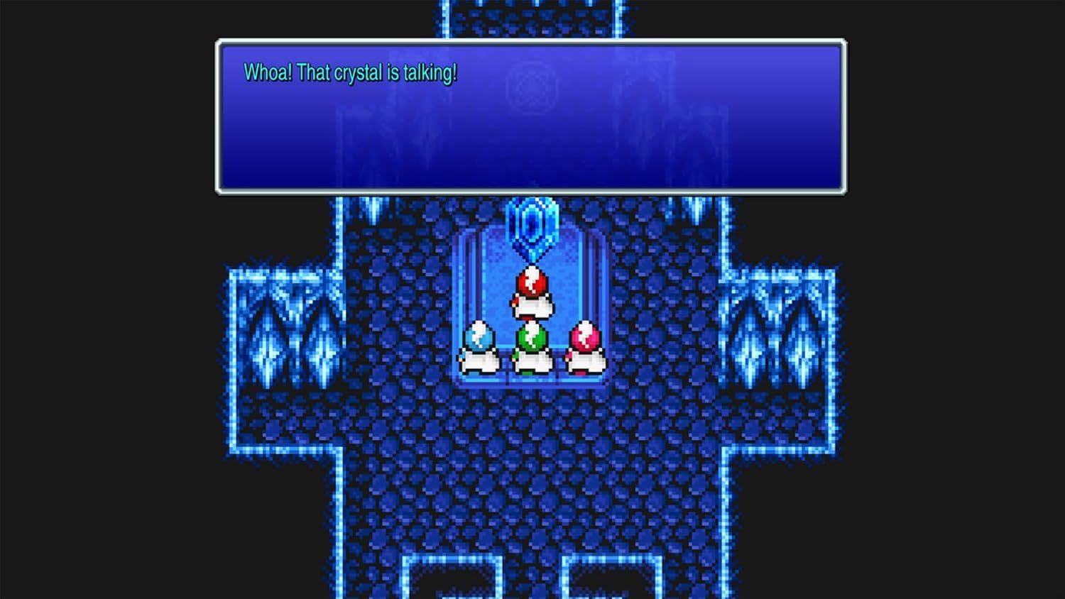 This appears to be a screenshot from a video game, not an Amazon product image. It shows a retro-style RPG scene with characters and dialogue text.