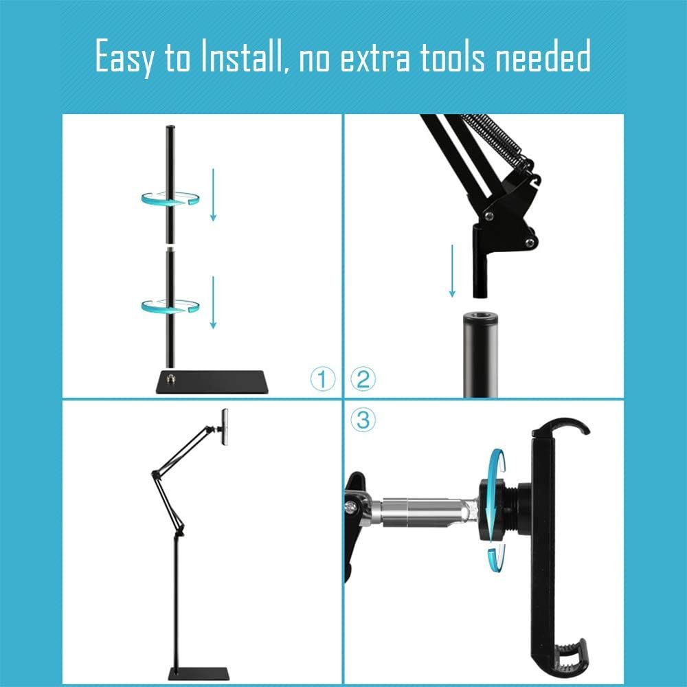 Demonstrates the simple 3-step installation process to reassure shoppers that the product can be assembled quickly without requiring additional tools.