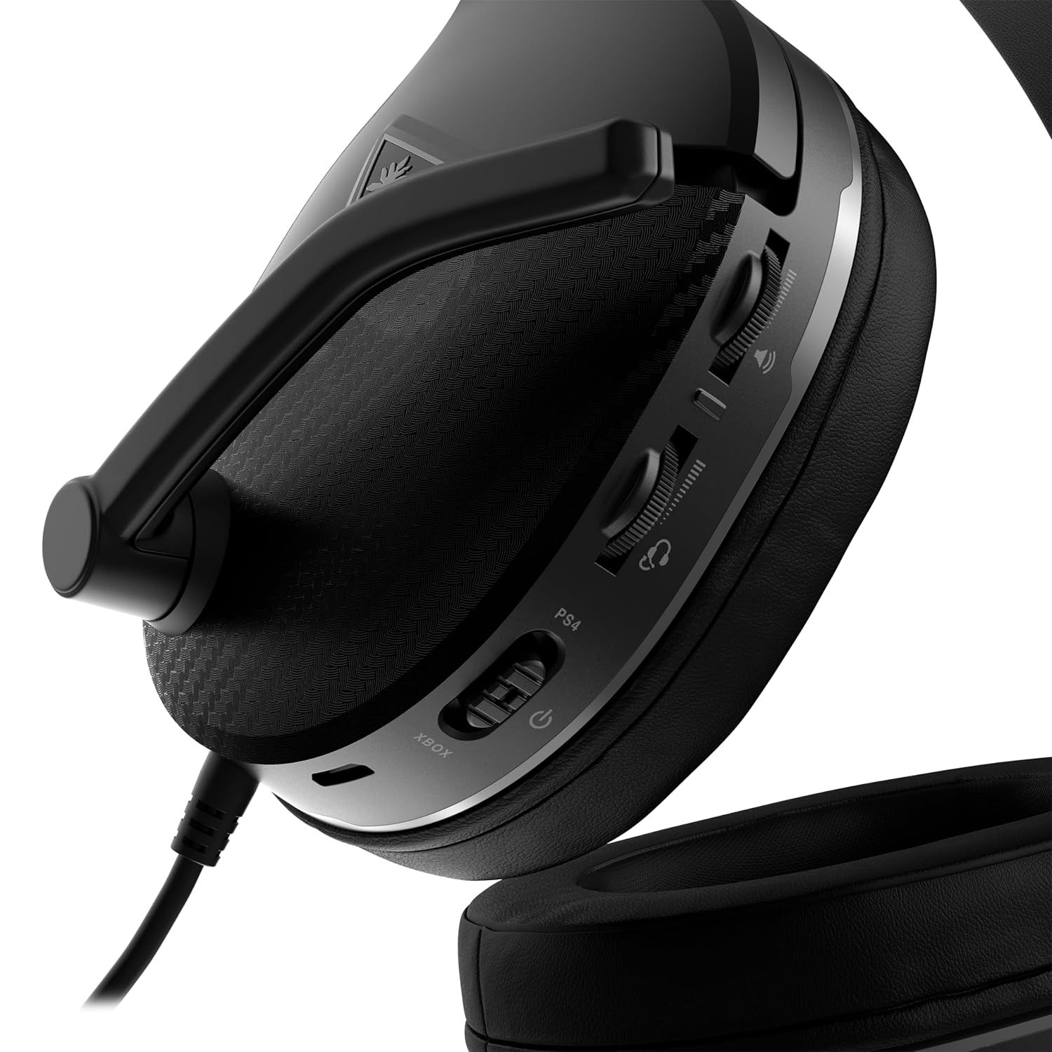 Highlights the physical components and controls of the headphones, showing shoppers the button layout, ports, and adjustment mechanism to understand how to operate and customize the fit.