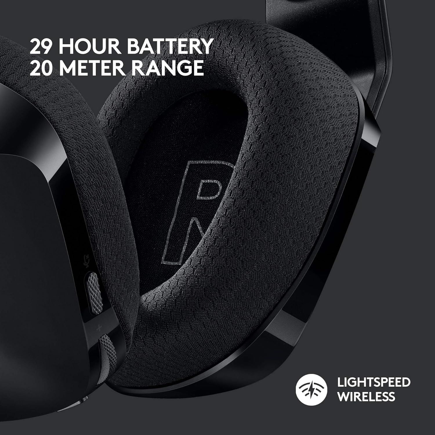 Communicates the product's impressive battery longevity and wireless connectivity range to reassure shoppers about performance and convenience. Highlights the key benefits of extended usage time and…