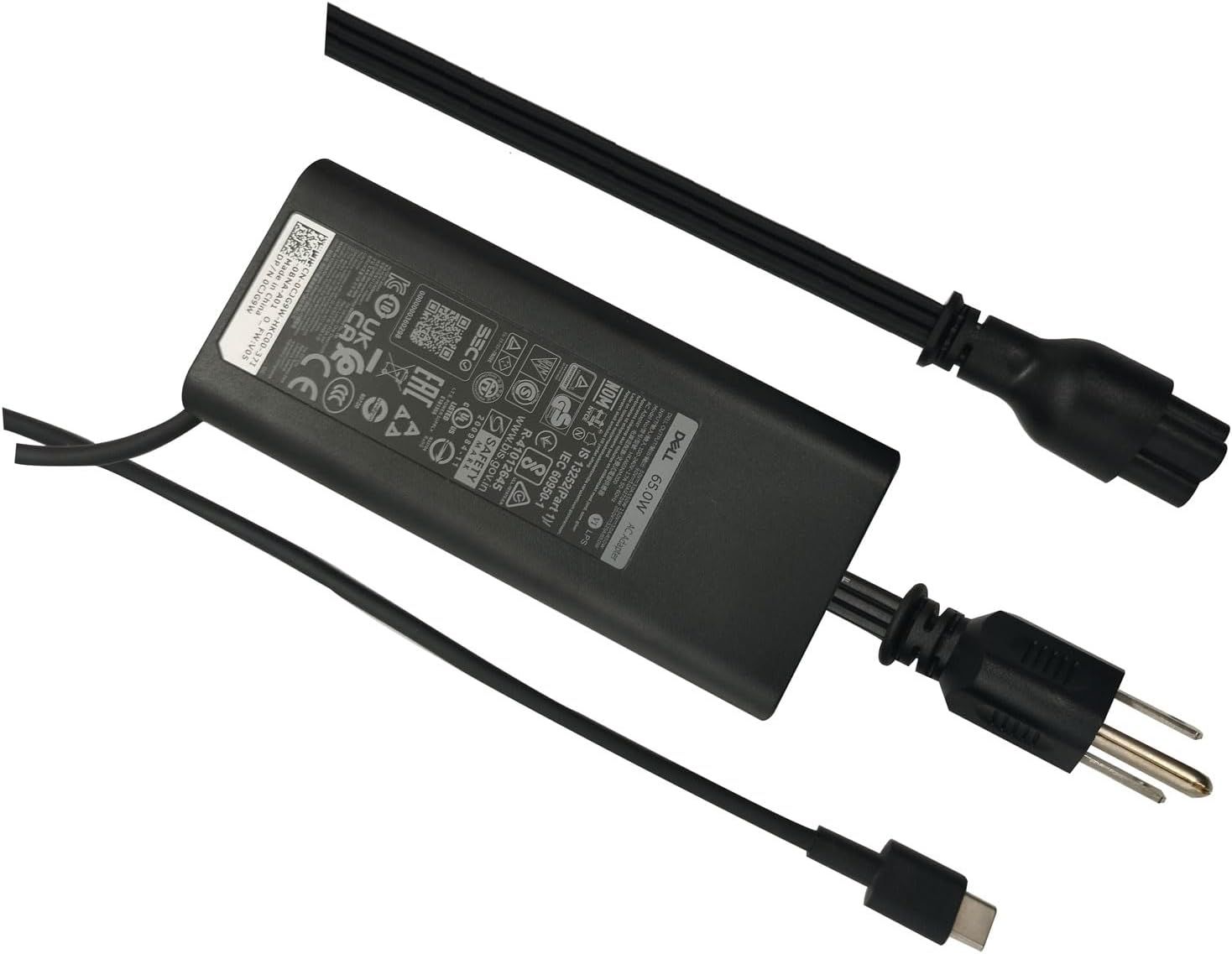 Provides a clean, catalog-style view of the power adapter and its cables on a white background, allowing shoppers to see the product clearly without distractions.