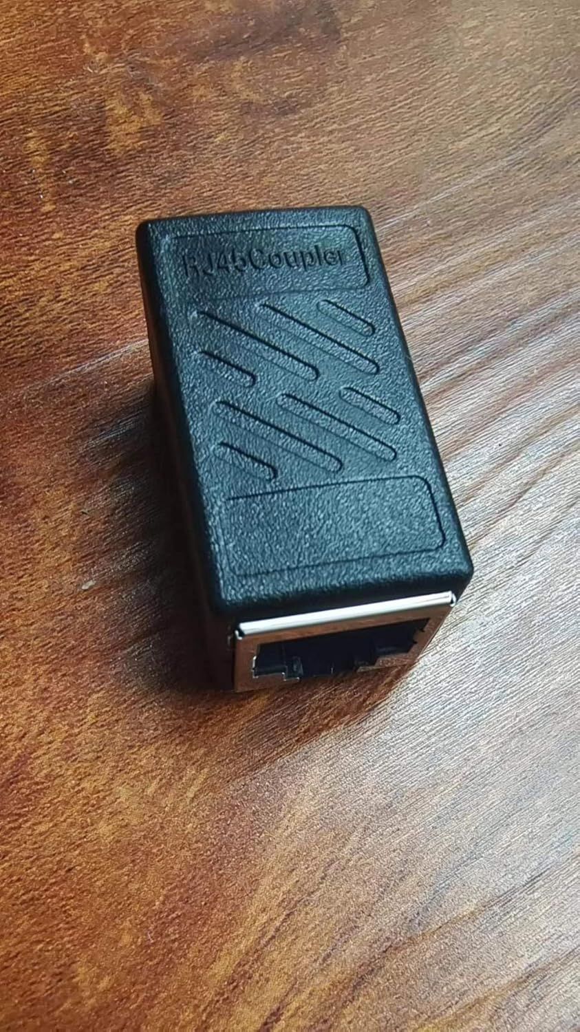 Displays the product (RJ45 coupler adapter) in a clean, simple format to show its physical appearance and form factor without distractions.