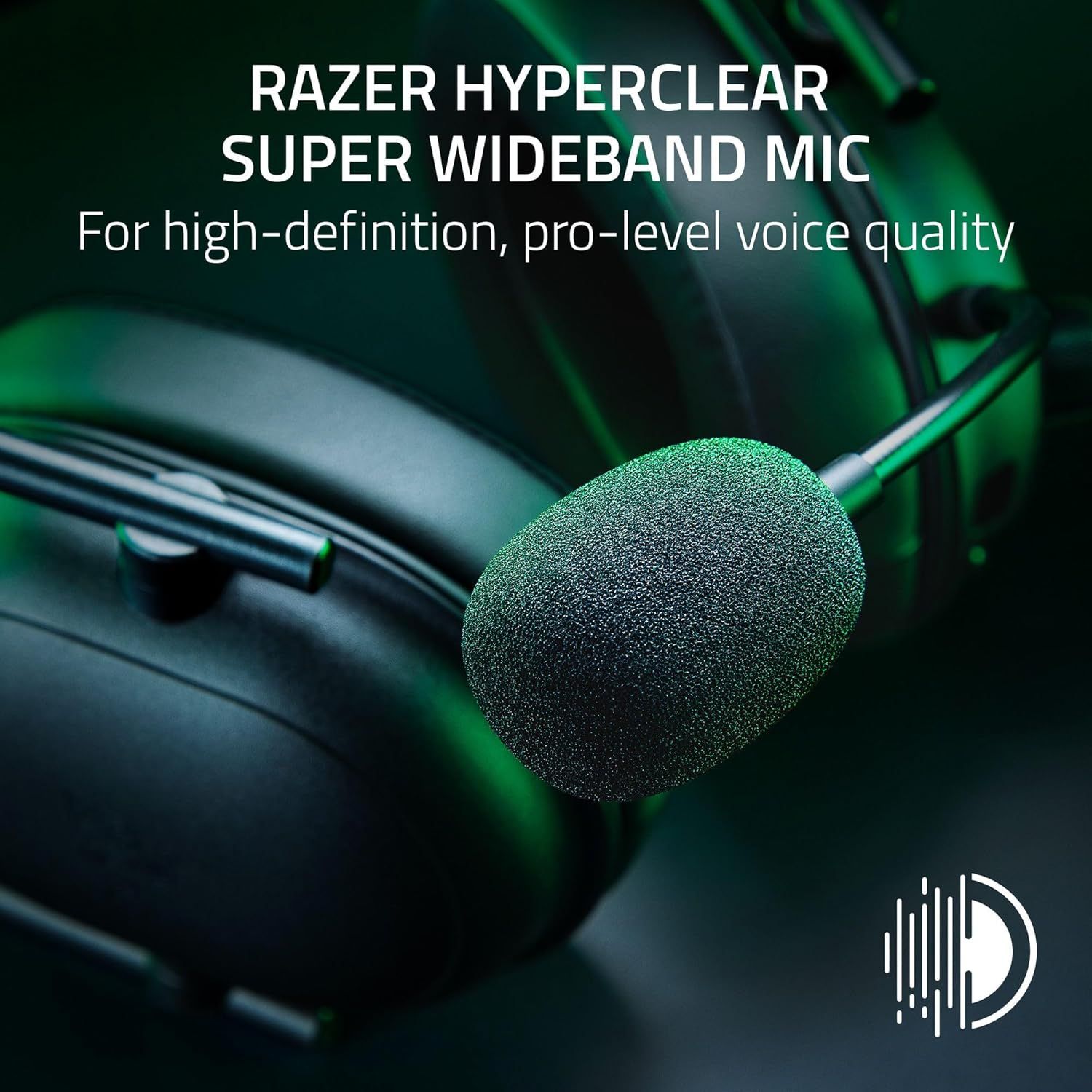 Communicates the microphone's premium audio quality benefit to reassure shoppers that this product delivers professional-grade voice clarity.