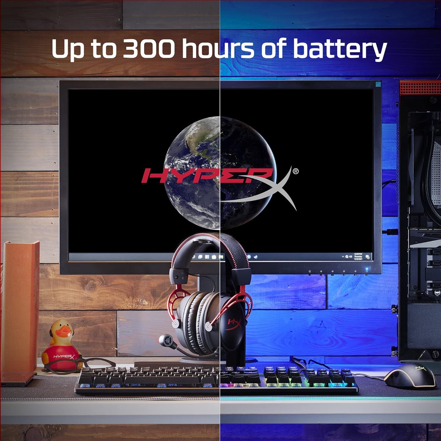 Communicates the exceptional battery performance of up to 300 hours to reassure shoppers about extended usage without frequent recharging. Highlights the product's impressive battery longevity as a…