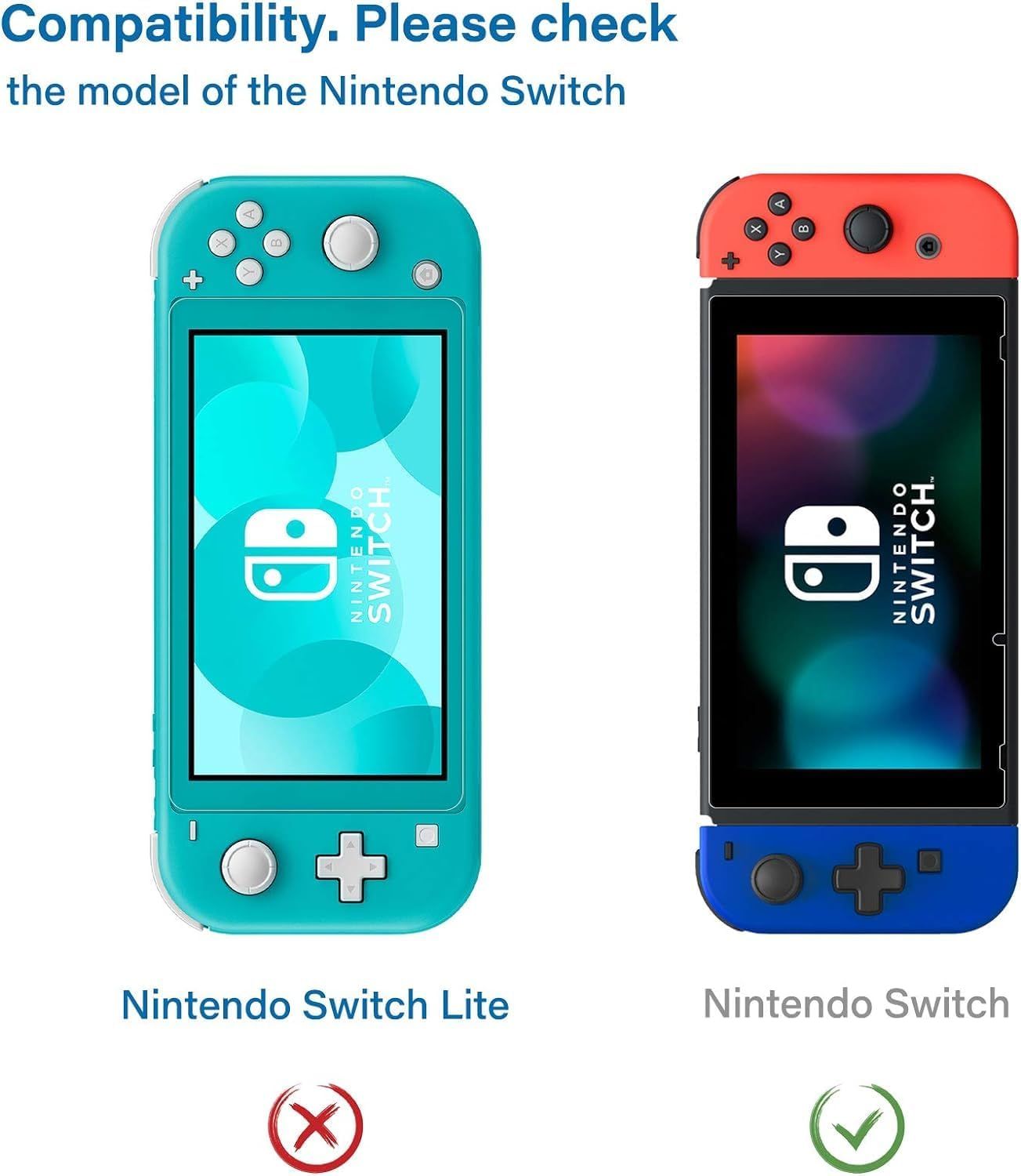 Informs shoppers which Nintendo Switch model the product is compatible with, ensuring they purchase the correct accessory for their device.
