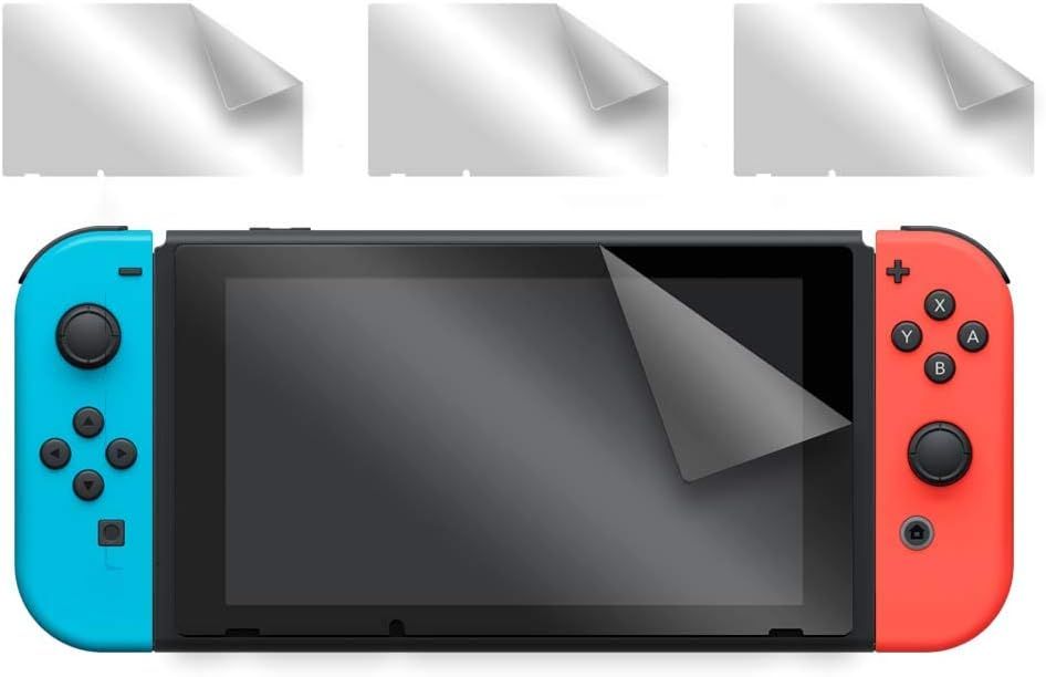 Shows the customer that the purchase includes three screen protectors for the gaming console, demonstrating the value and protection provided in the package.