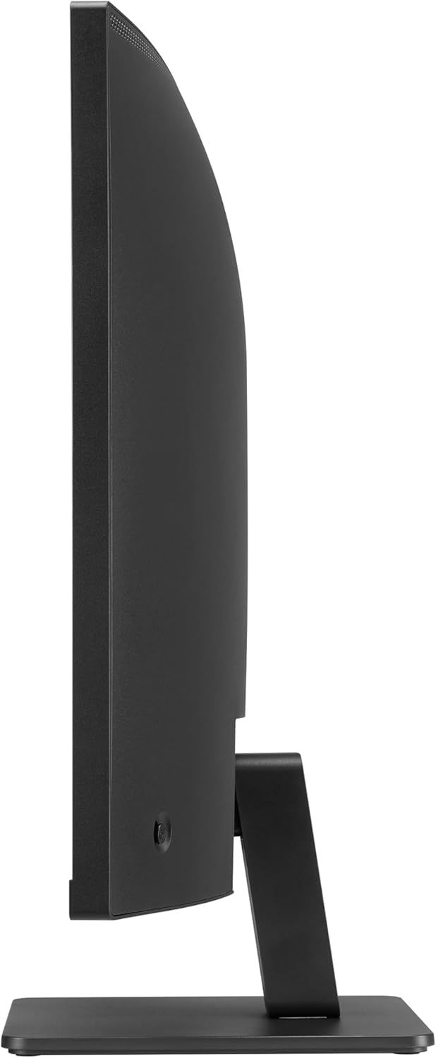 Provides a clean, catalog-style view of the monitor from the side to show its profile, stand design, and overall form factor.