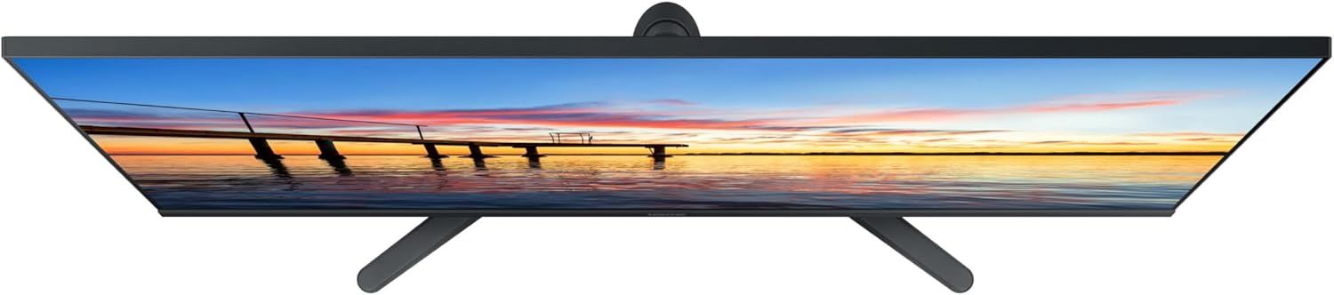 Provides a clean, catalog-style view of the monitor showing its design, stand, and display from the front angle.