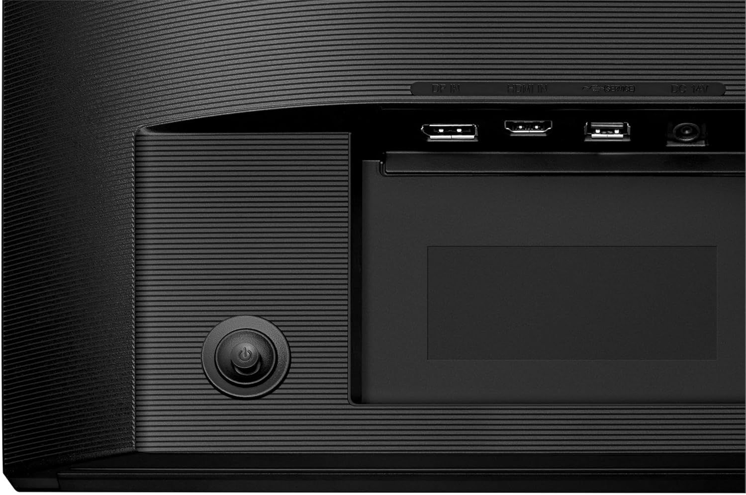 Shows the physical layout and location of key components including USB ports, HDMI port, audio jack, and power button to help shoppers understand the device's connectivity options and interface.