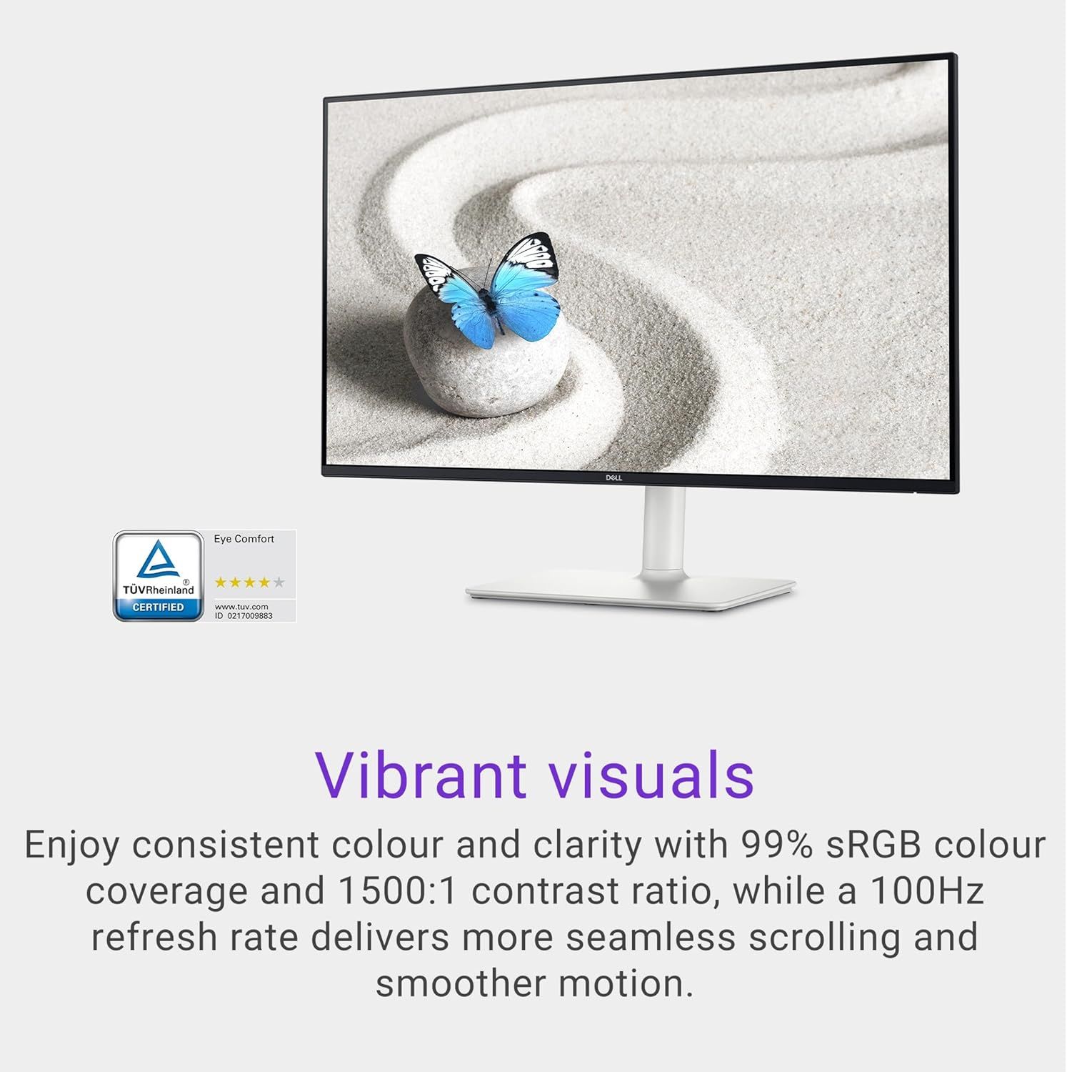 Communicates the monitor's superior display performance through specific technical metrics to reassure shoppers of vibrant, clear, and smooth visual quality. Highlights the monitor's ability to…