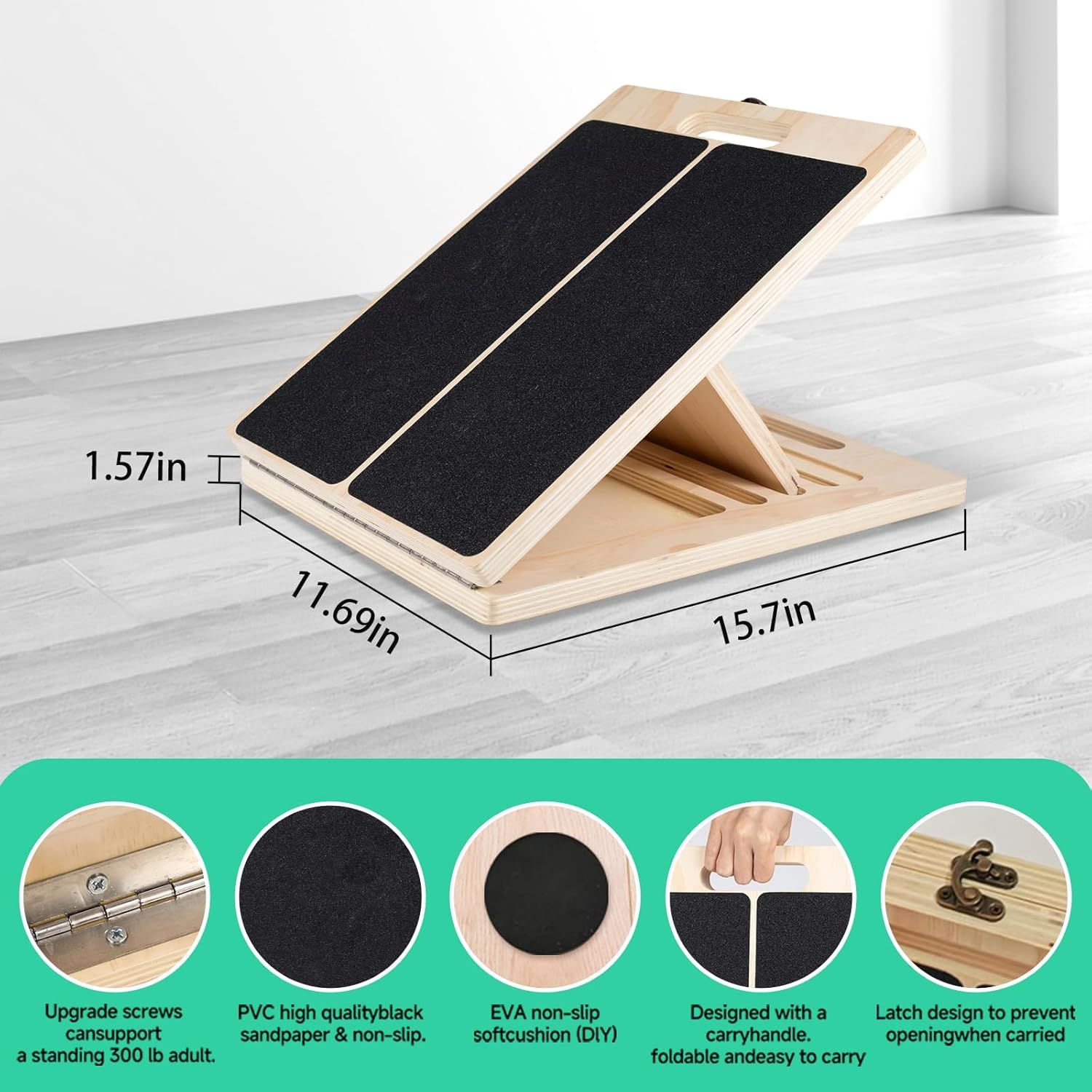 Communicates the exact physical dimensions of the product (15.7in x 11.69in x 1.57in) to help shoppers understand the size and ensure it fits their needs. Breaks down the product's physical…